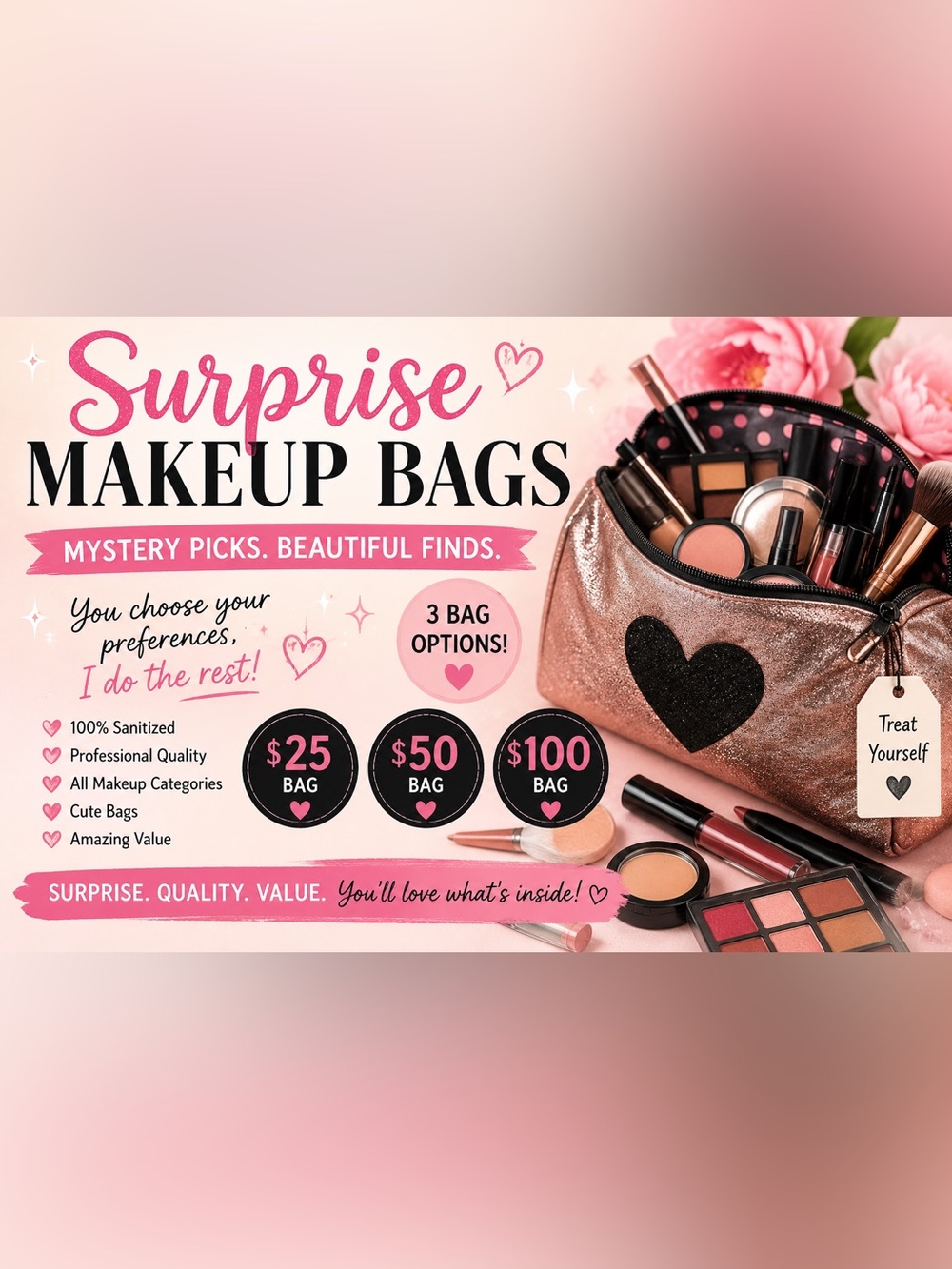 Mystery Makeup Grab Bag Beauty Cosmetics Surprise Brands  💄.